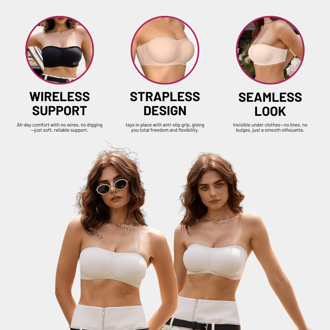 Convertible Wireless Push-Up Bra | Strapless & Adjustable