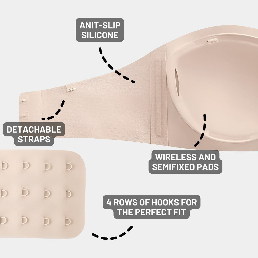Convertible Wireless Push-Up Bra | Strapless & Adjustable